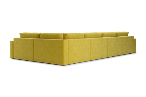 Диван п-образный тик-так Монарх горчичный