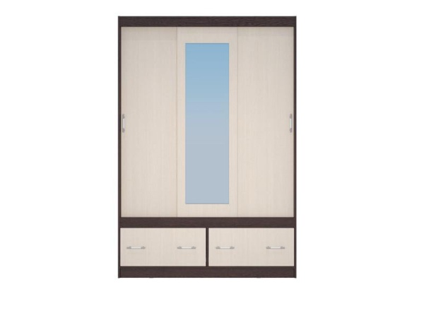 Шкаф-Купе Комфорт-С Венге/Дуб Молочный (Ш-1500 × В-2200 × Г-563 мм)