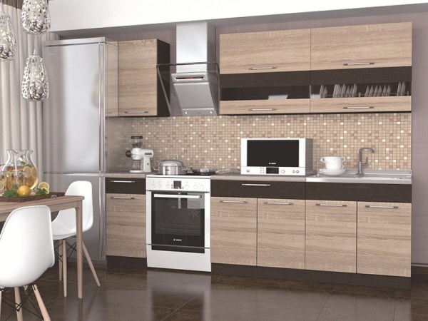 Кухонный Гарнитур Машенька 2000 (мм) Венге/Сонома